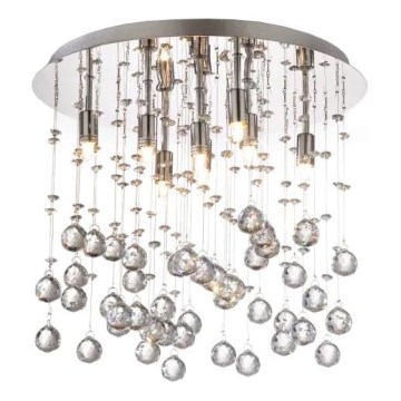 Ideal Lux - LED Кристална плафониера MOONLIGHT 8xG9/3W/230V Ø 40 см лъскав хром