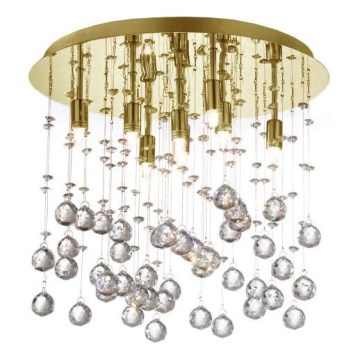 Ideal Lux - LED Кристална плафониера MOONLIGHT 8xG9/3W/230V Ø 40 см златист