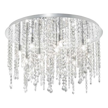 Ideal Lux - LED Кристална плафониера ROYAL 12xG9/3W/230V Ø 60 см лъскав хром