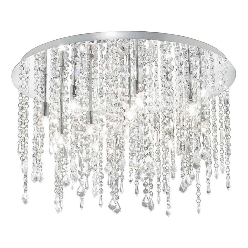 Ideal Lux - LED Кристална плафониера ROYAL 12xG9/3W/230V Ø 60 см лъскав хром
