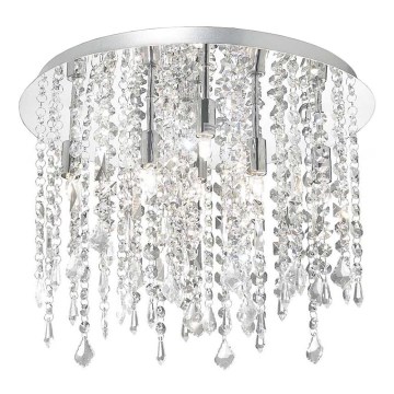 Ideal Lux - LED Кристална плафониера ROYAL 8xG9/3W/230V Ø 40 см лъскав хром
