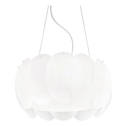 Ideal Lux - Люстра на кабел OVALINO 5xE27/60W/230V Ø 44 cm бяла