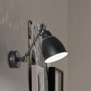 Ideal Lux - Настенна лампа NEWTON 1xE27/42W/230V черна