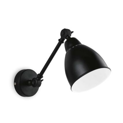 Ideal Lux - Настенна лампа NEWTON 1xE27/42W/230V черна