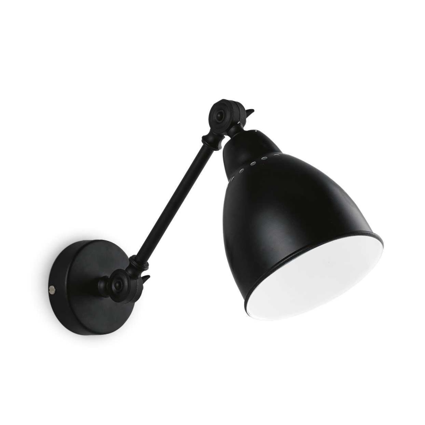 Ideal Lux - Настенна лампа NEWTON 1xE27/42W/230V черна