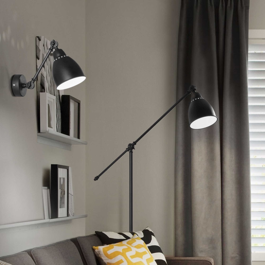 Ideal Lux - Настенна лампа NEWTON 1xE27/42W/230V черна
