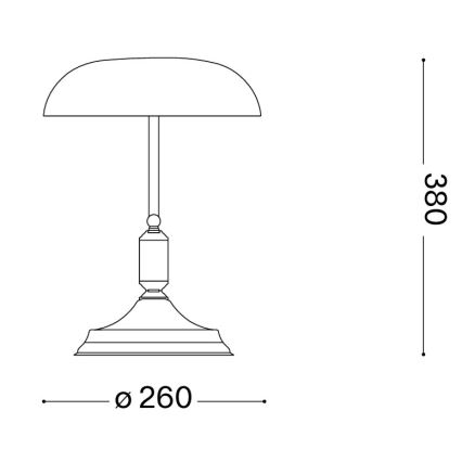 Ideal Lux - Настолна лампа 1xE27/60W/230V месинг