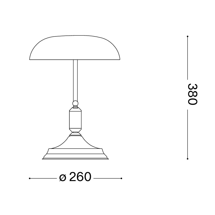 Ideal Lux - Настолна лампа 1xE27/60W/230V месинг