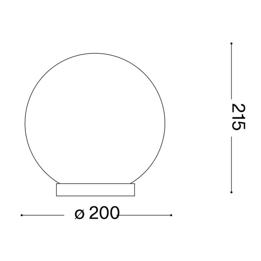 Ideal Lux - Настолна лампа CARTA 1xE27/25W/230V Ø 20 см бял