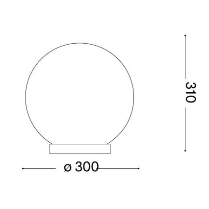 Ideal Lux - Настолна лампа CARTA 1xE27/25W/230V Ø 30 см бял