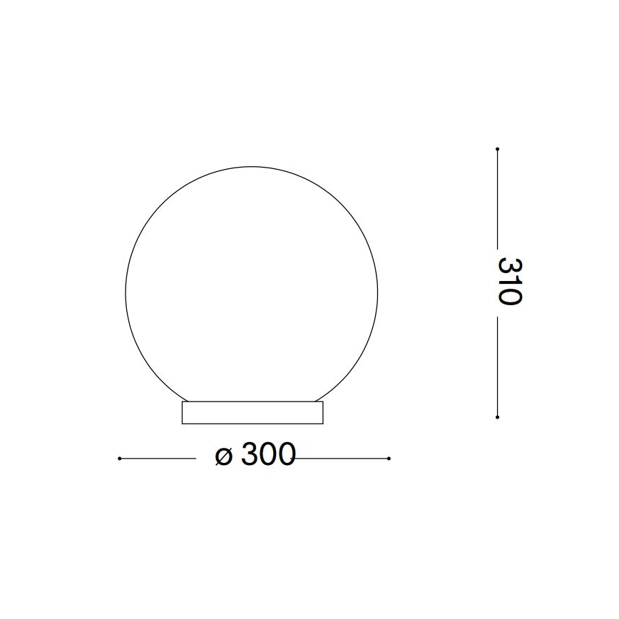 Ideal Lux - Настолна лампа CARTA 1xE27/25W/230V Ø 30 см бял