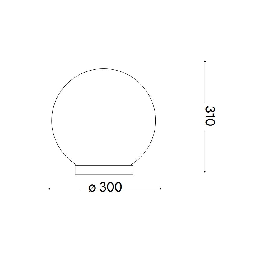 Ideal Lux - Настолна лампа CARTA 1xE27/25W/230V Ø 30 см бял