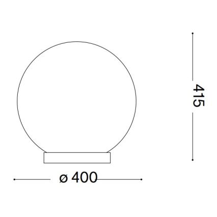 Ideal Lux - Настолна лампа CARTA 1xE27/25W/230V Ø 40 см бял