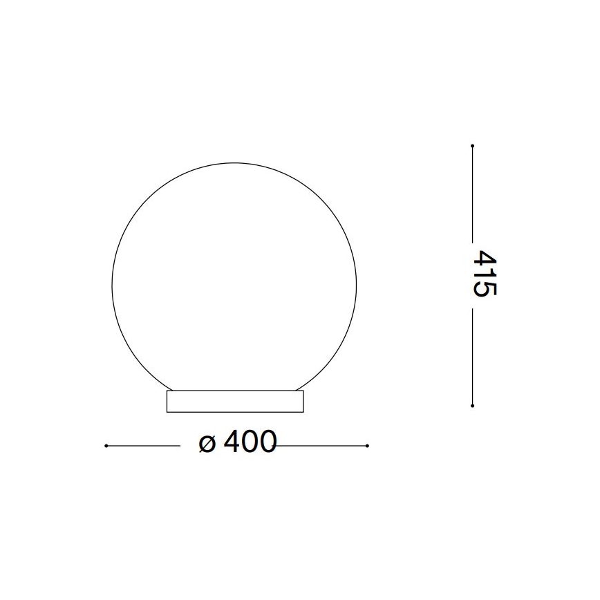 Ideal Lux - Настолна лампа CARTA 1xE27/25W/230V Ø 40 см бял