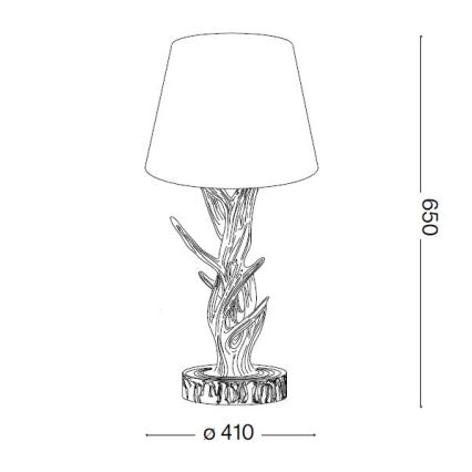 Ideal Lux - Настолна лампа CHALET 1xE27/60W/230V еленови рога