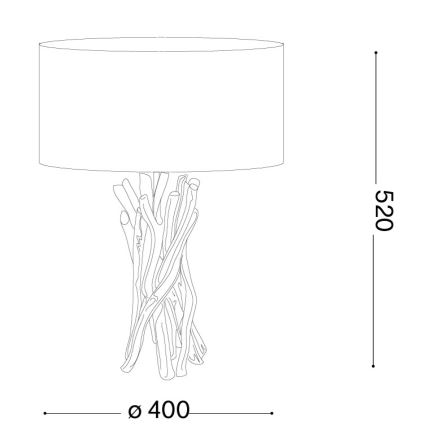 Ideal Lux - Настолна лампа DRIFTWOOD 1xE27/60W/230V гуава