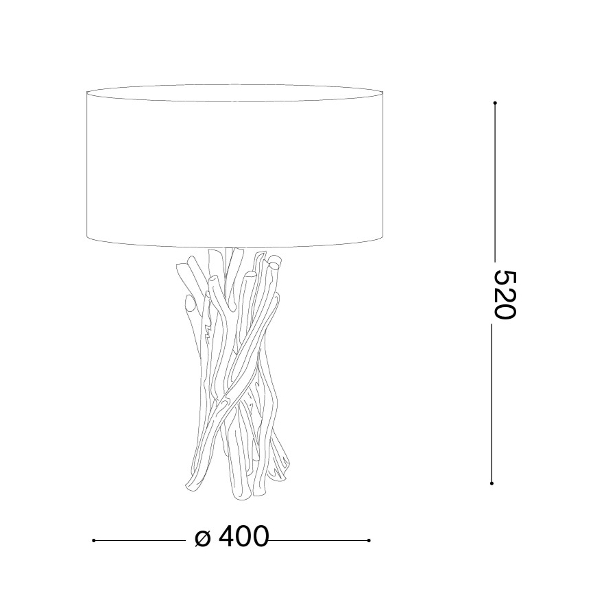Ideal Lux - Настолна лампа DRIFTWOOD 1xE27/60W/230V гуава