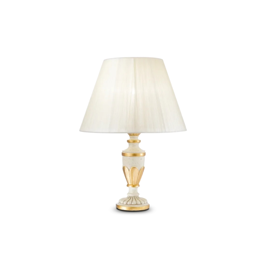 Ideal Lux - Настолна лампа FIRENZE 1xE14/40W/230V бял/златист