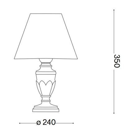 Ideal Lux - Настолна лампа FIRENZE 1xE14/40W/230V бял/златист