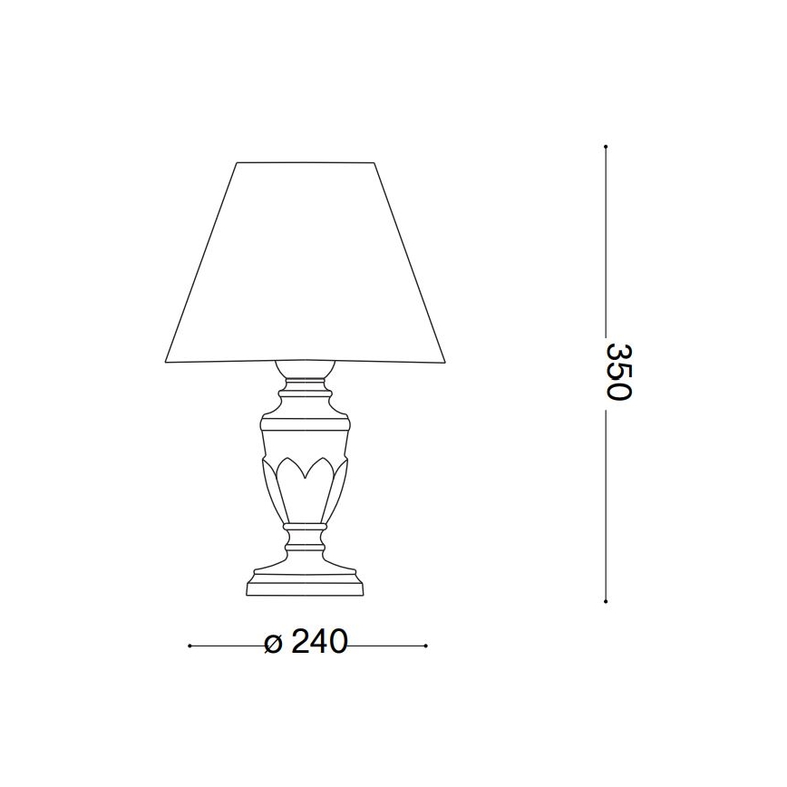 Ideal Lux - Настолна лампа FIRENZE 1xE14/40W/230V бял/златист