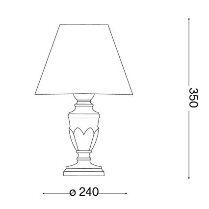 Ideal Lux - Настолна лампа FIRENZE 1xE14/40W/230V златна