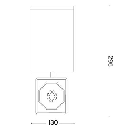 Ideal Lux - Настолна лампа KALI 1xE14/40W/230V бяла/сива
