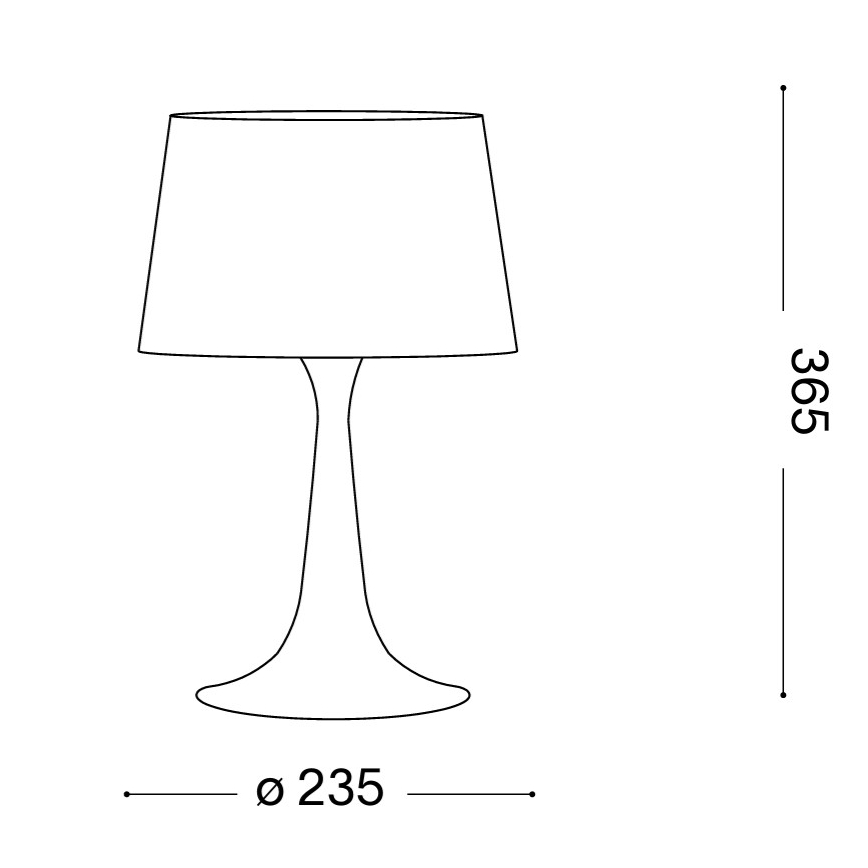 Ideal Lux - Настолна лампа LONDON 1xE27/60W/230V бяла