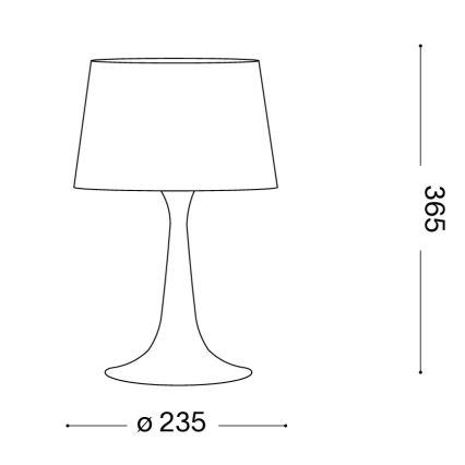 Ideal Lux - Настолна лампа LONDON 1xE27/60W/230V черна