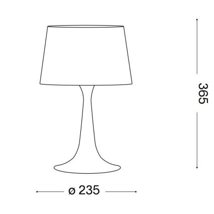 Ideal Lux - Настолна лампа LONDON 1xE27/60W/230V лъскав хром