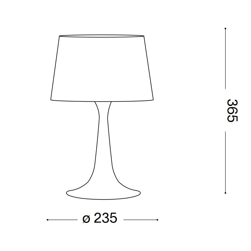 Ideal Lux - Настолна лампа LONDON 1xE27/60W/230V лъскав хром