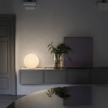 Ideal Lux - Настолна лампа MAPA 1xE27/42W/230V диаметър 20 см бяла