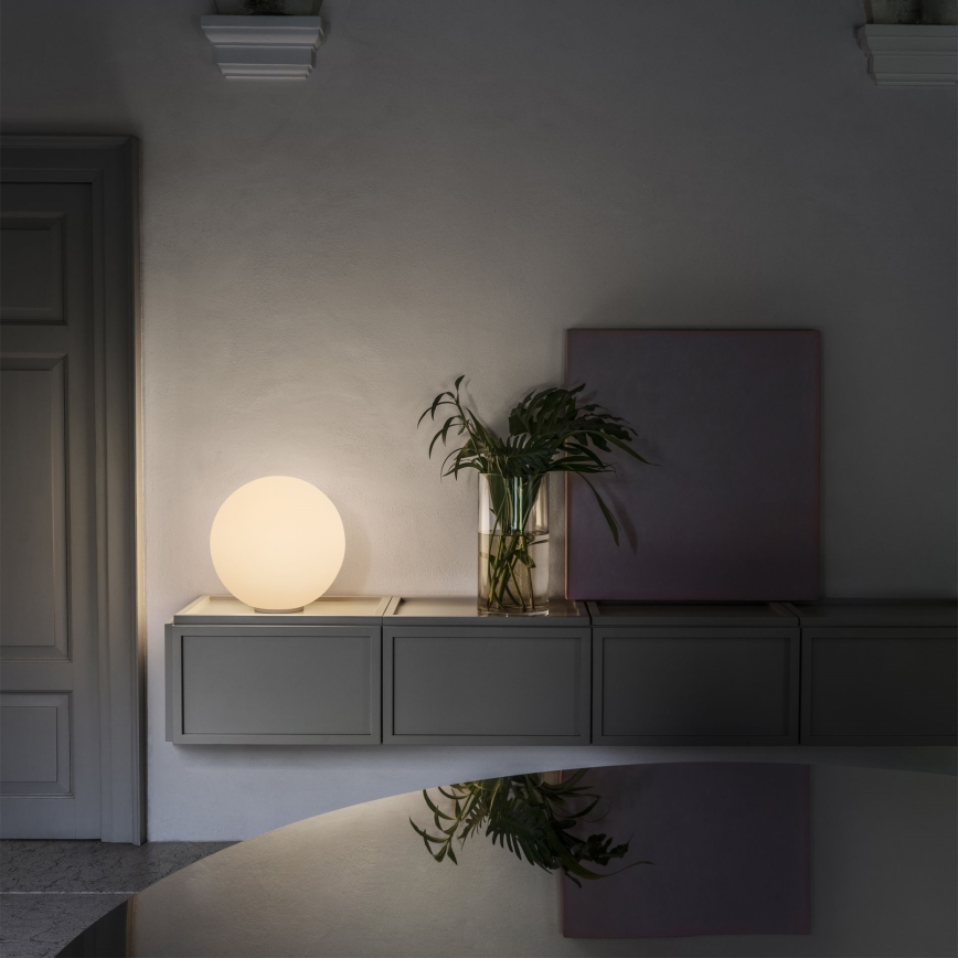 Ideal Lux - Настолна лампа MAPA 1xE27/42W/230V диаметър 20 см бяла