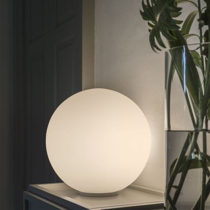 Ideal Lux - Настолна лампа MAPA 1xE27/42W/230V диаметър 20 см бяла