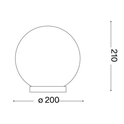 Ideal Lux - Настолна лампа MAPA 1xE27/42W/230V диаметър 20 см бяла