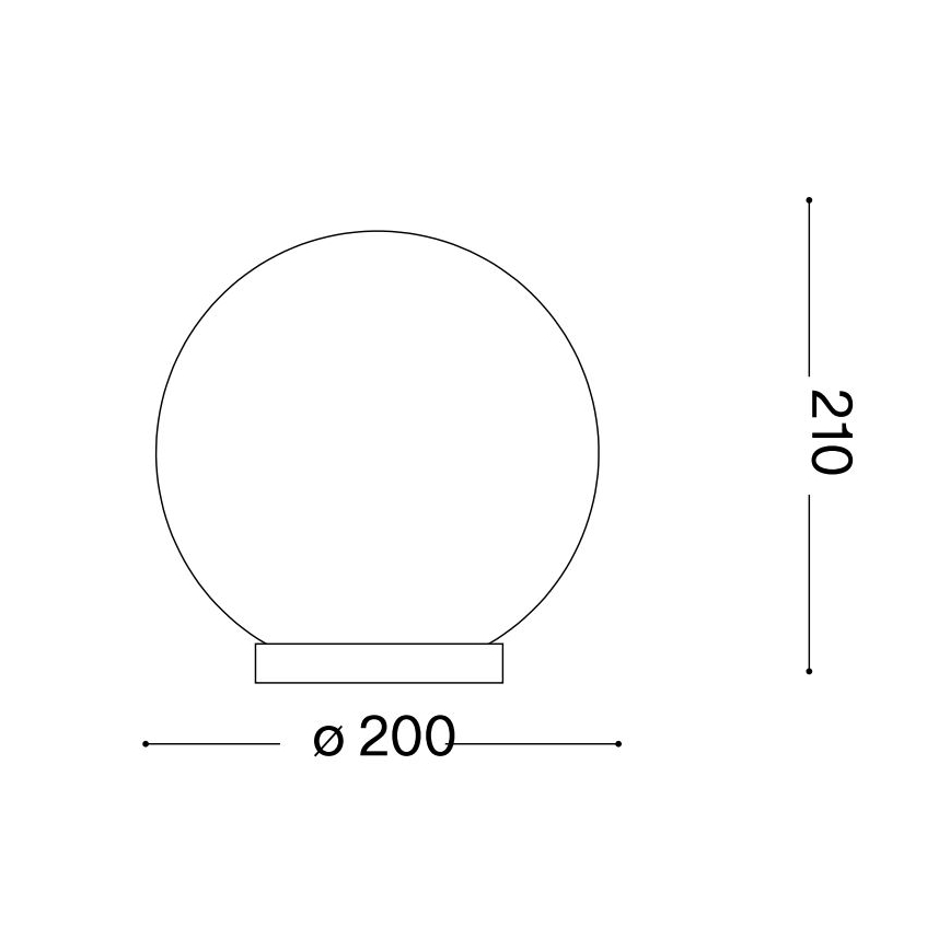 Ideal Lux - Настолна лампа MAPA 1xE27/42W/230V диаметър 20 см бяла