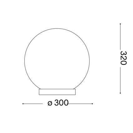 Ideal Lux - Настолна лампа MAPA 1xE27/42W/230V Ø 30 см бяла