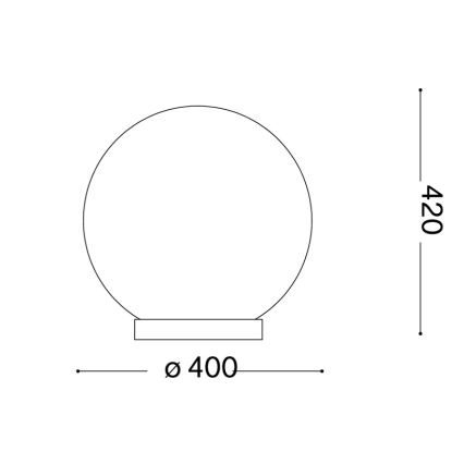 Ideal Lux - Настолна лампа MAPA 1xE27/42W/230V Ø 40 см бяла