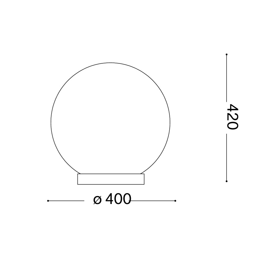 Ideal Lux - Настолна лампа MAPA 1xE27/42W/230V Ø 40 см бяла