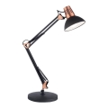 Ideal Lux - Настолна лампа WALLY 1xE27/42W/230V черна/медна