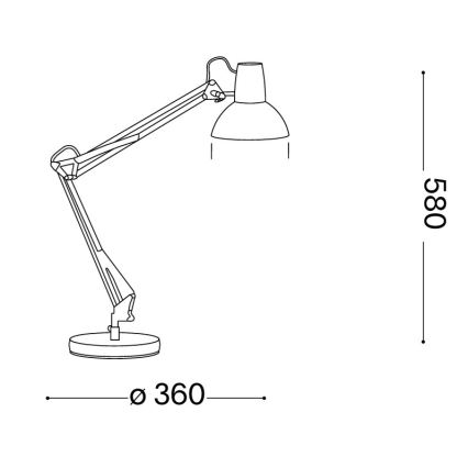 Ideal Lux - Настолна лампа WALLY 1xE27/42W/230V черна/медна