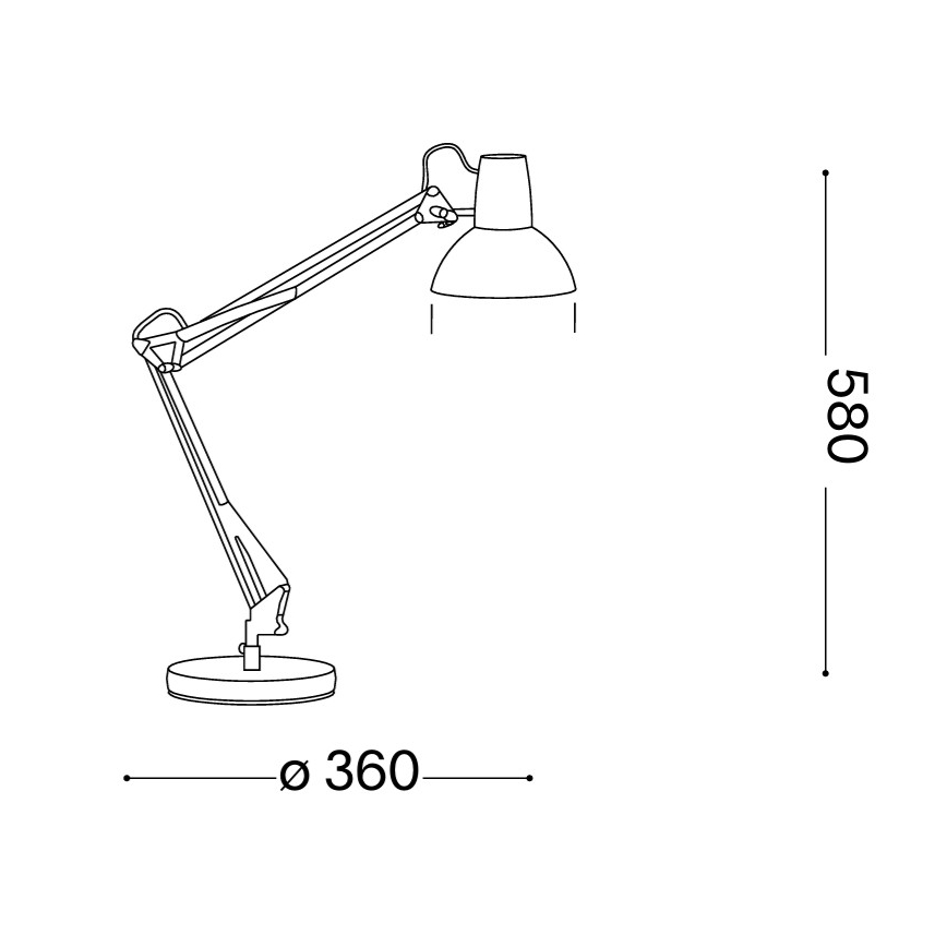 Ideal Lux - Настолна лампа WALLY 1xE27/42W/230V черна/медна