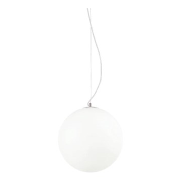 Ideal Lux - Пендант на кабел MAPA 1xE27/42W/230V, диаметър 30 см, бял