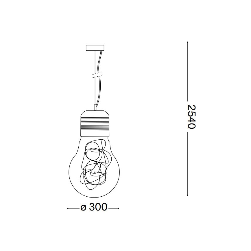 Ideal Lux - Пендел 1xE27/60W/230V Ø 30 см