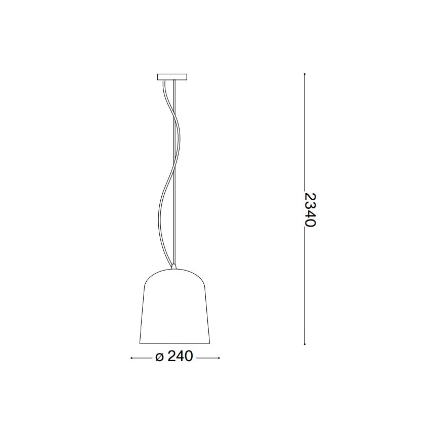 Ideal Lux - Пендел BISTRO 1xE27/60W/230V Ø 24 см опушен