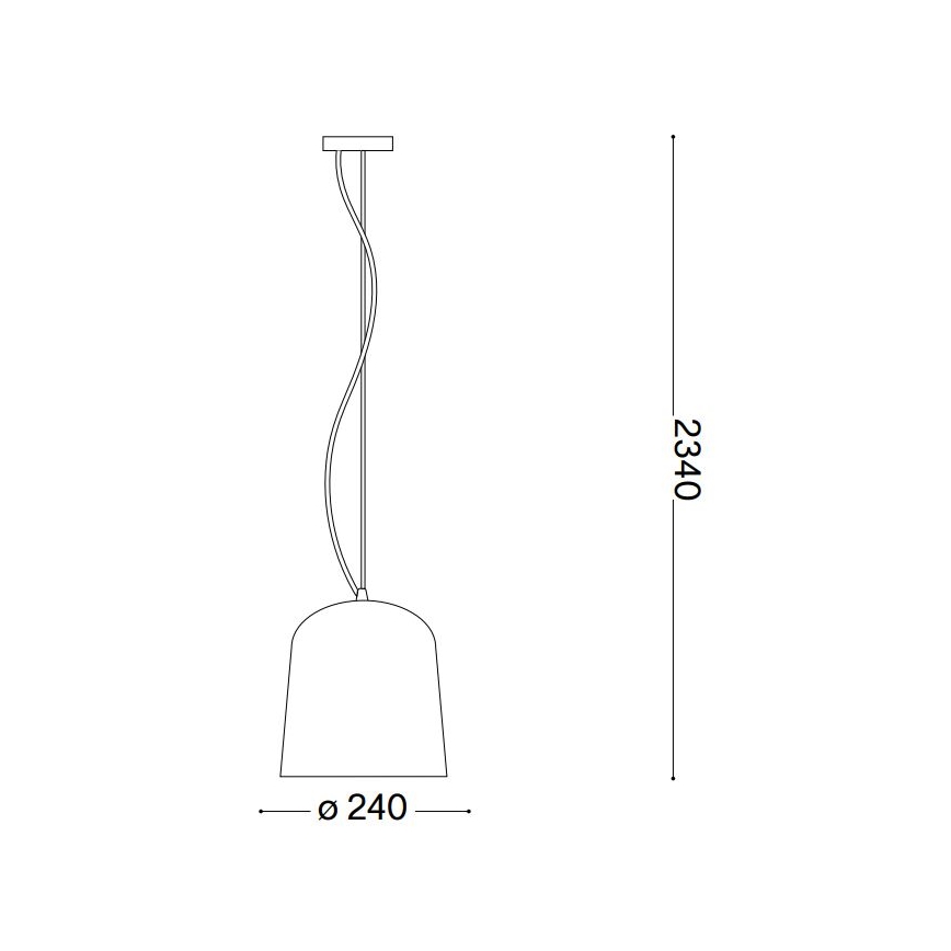 Ideal Lux - Пендел BISTRO 1xE27/60W/230V Ø 24 см прозрачен