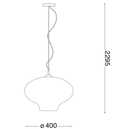 Ideal Lux - Пендел BISTRO 1xE27/60W/230V Ø 40 см опушен