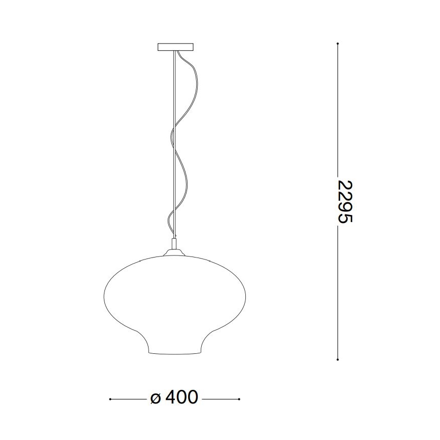 Ideal Lux - Пендел BISTRO 1xE27/60W/230V Ø 40 см опушен