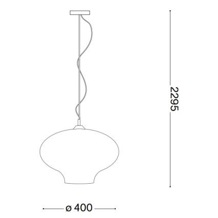 Ideal Lux - Пендел BISTRO 1xE27/60W/230V Ø 40 см прозрачен