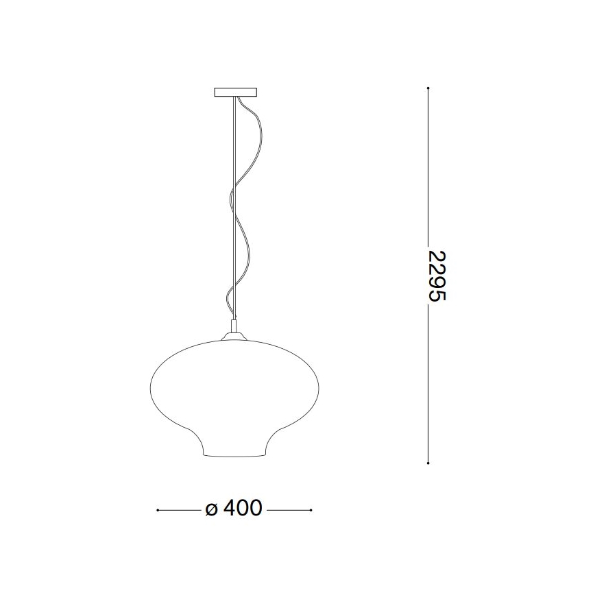 Ideal Lux - Пендел BISTRO 1xE27/60W/230V Ø 40 см прозрачен