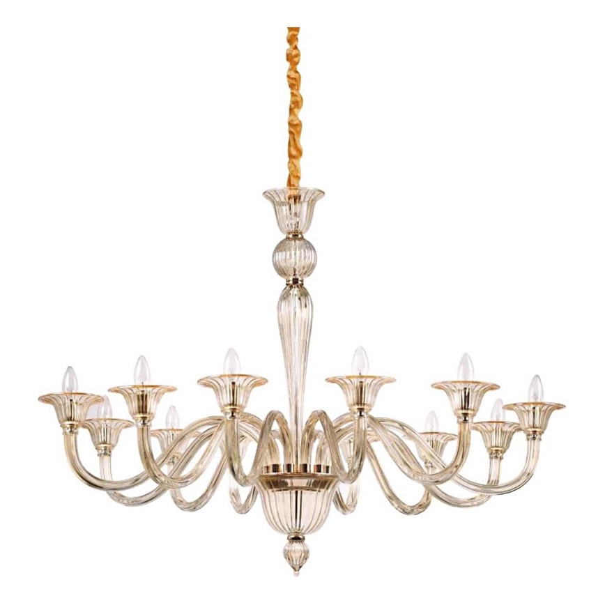 Ideal Lux - Пендел BRIGITTA 12xE14/40W/230V Ø 120 см месинг